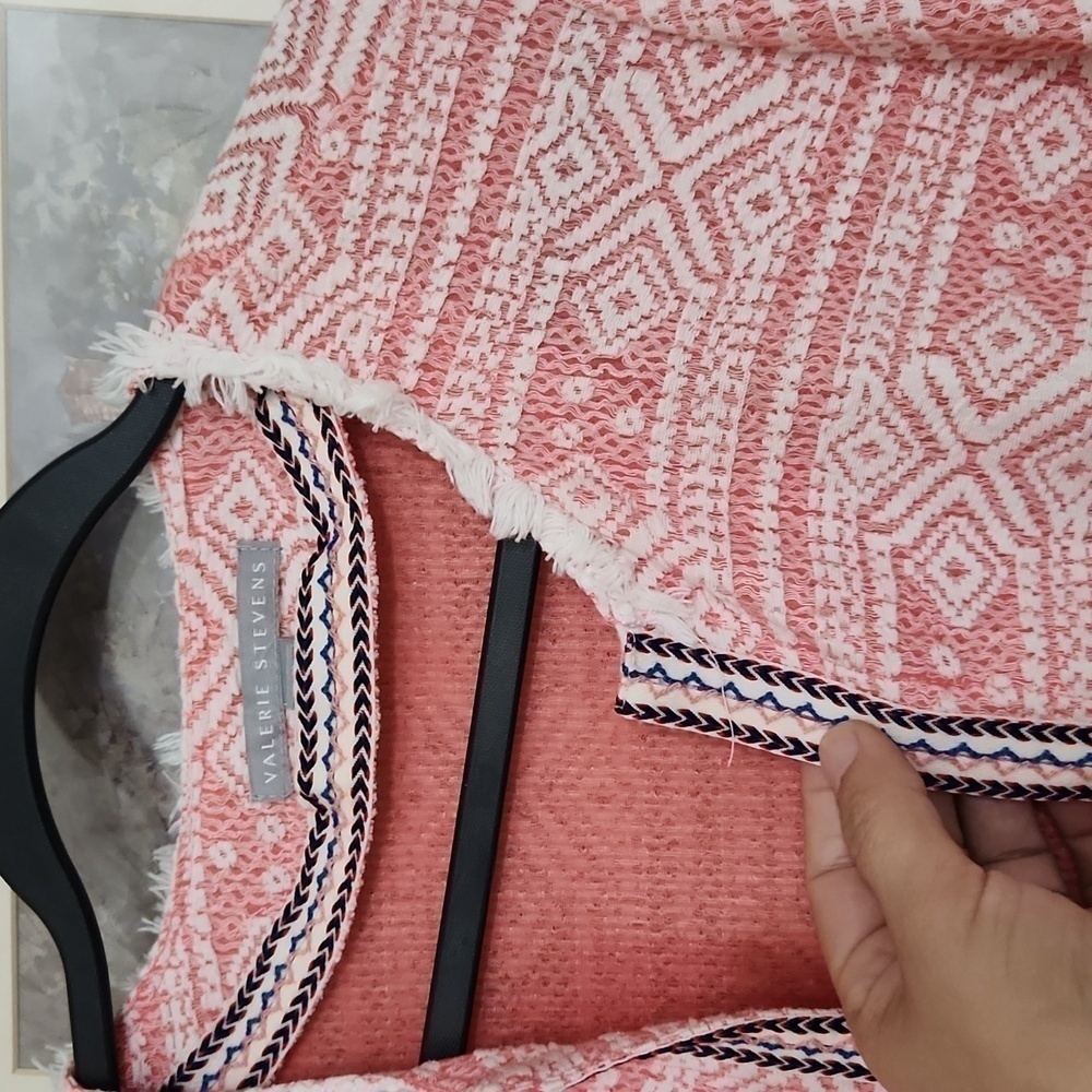 2for$10Aztec Print Blazer Cardigan XL Feminine Career Coastal Church Modest - Picture 6 of 13